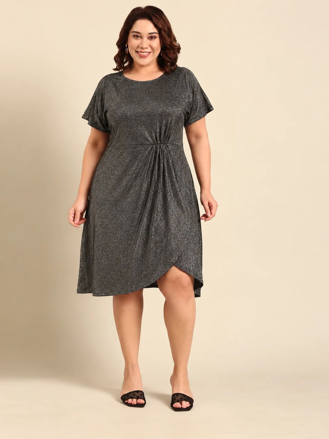 Black Shimmer Party Dress