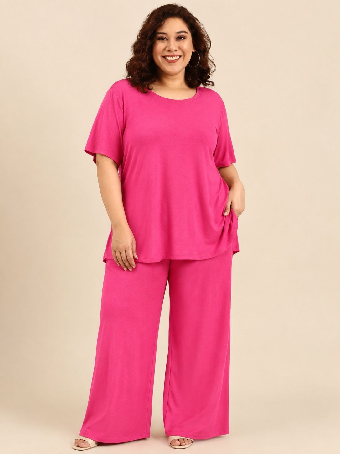 Pink Relaxed Co-ord Set (2 Piece)