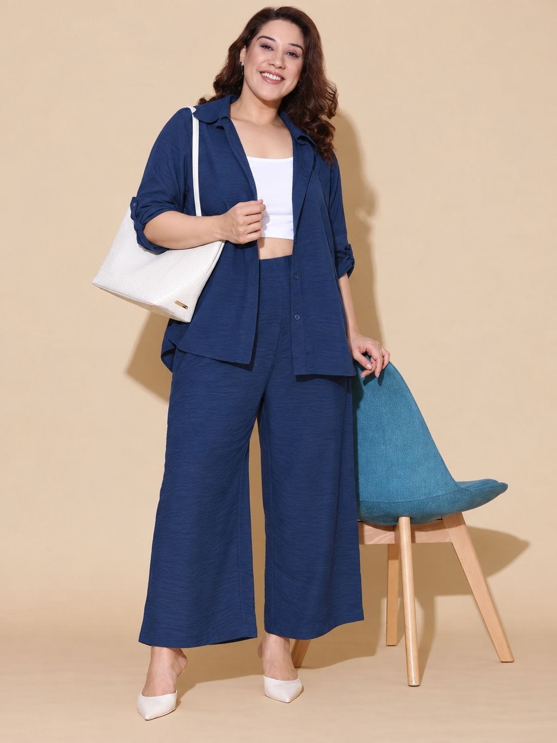 Navy Blue Relaxed Co-Ord Set