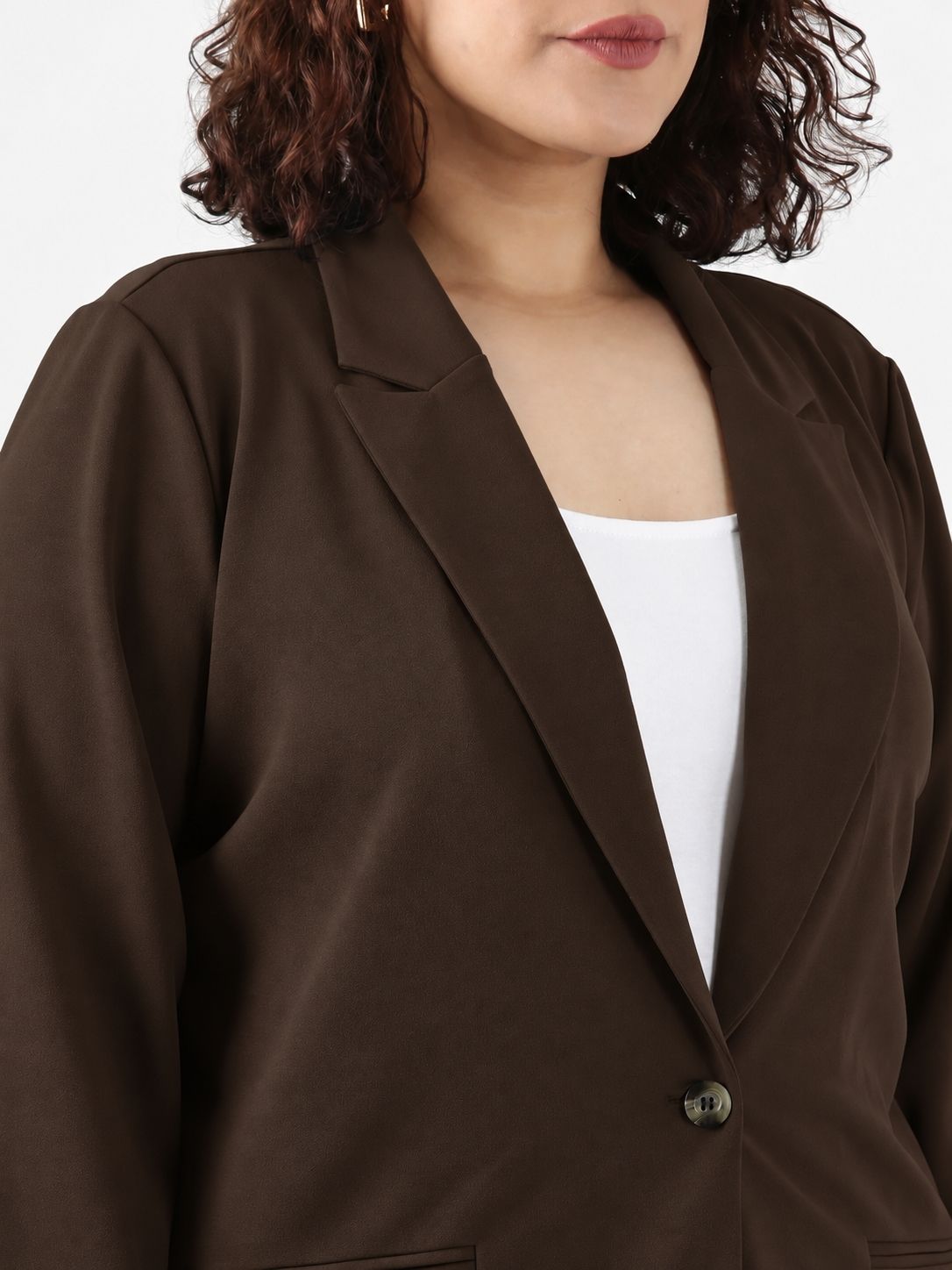 Dark Brown Formal Blazer and Pant Co-ord Set (2 Piece)