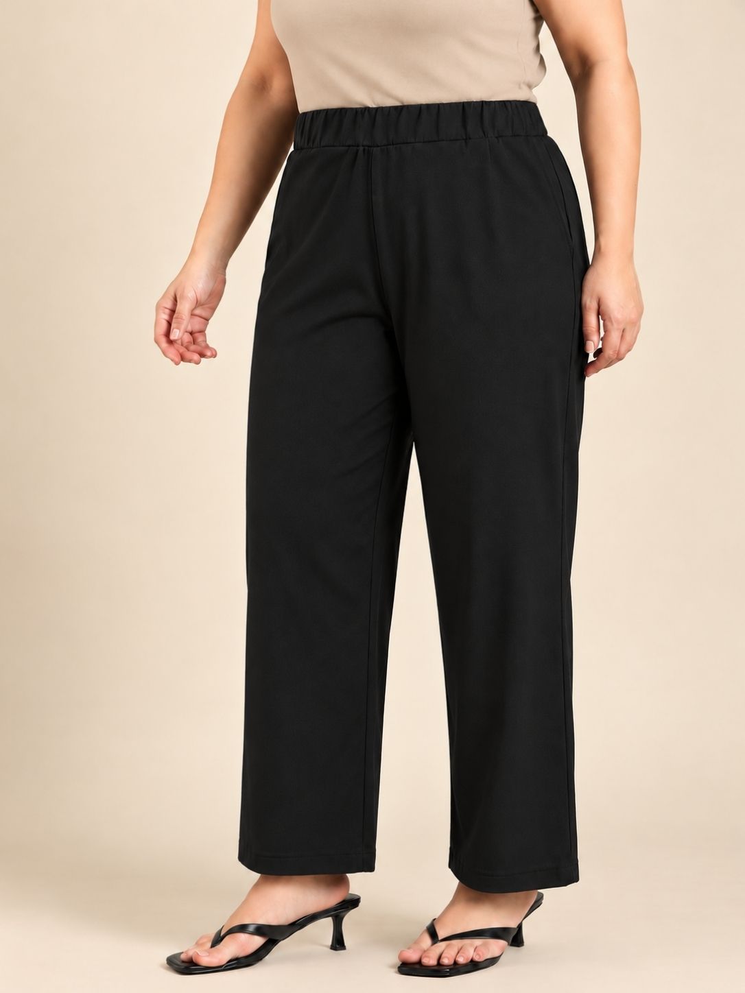 Black High-Waist Trousers