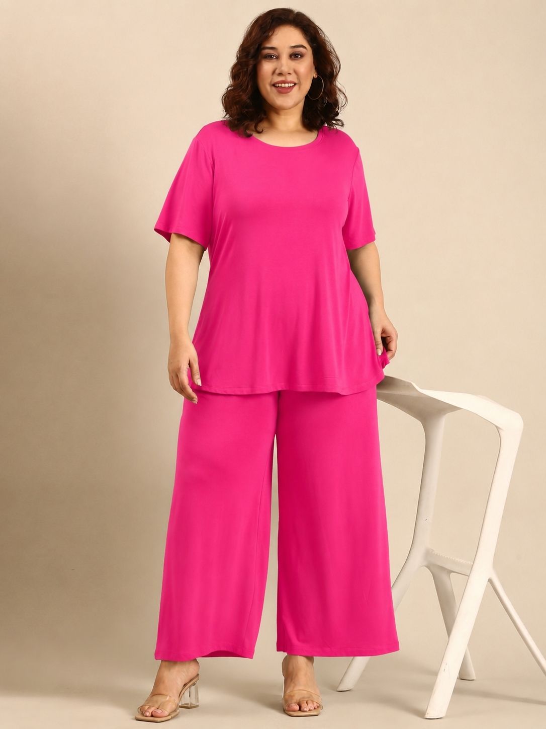 Pink Relaxed Co-ord Set (2 Piece)