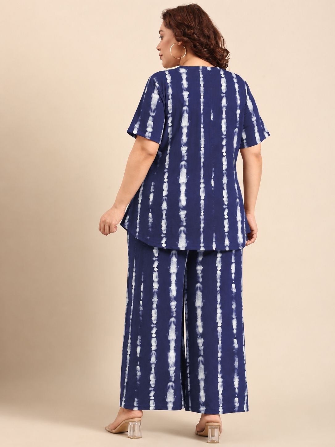 Navy and white Tie-Dye Co-ord Set (2 Piece)