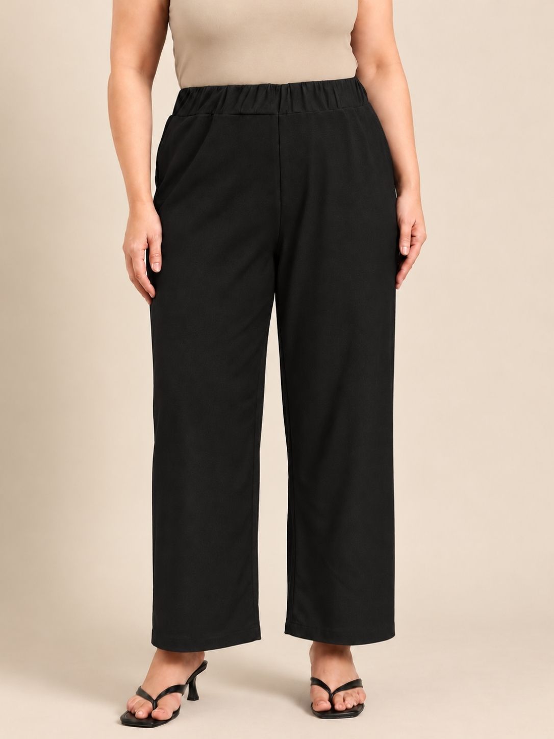 Black High-Waist Trousers