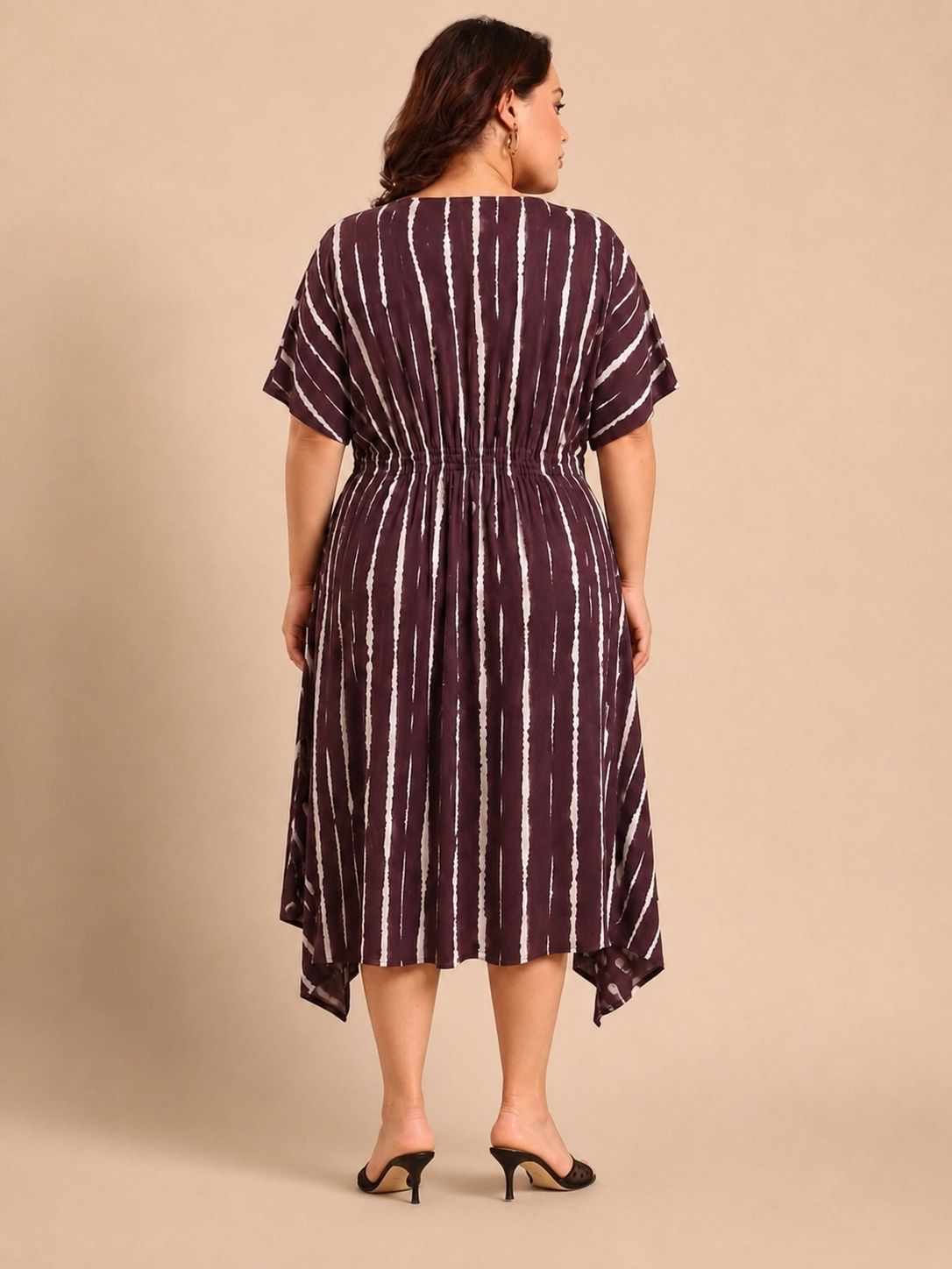 Cotton Abstract Printed Smocking Dress