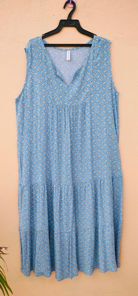 Light Blue Printed Dress