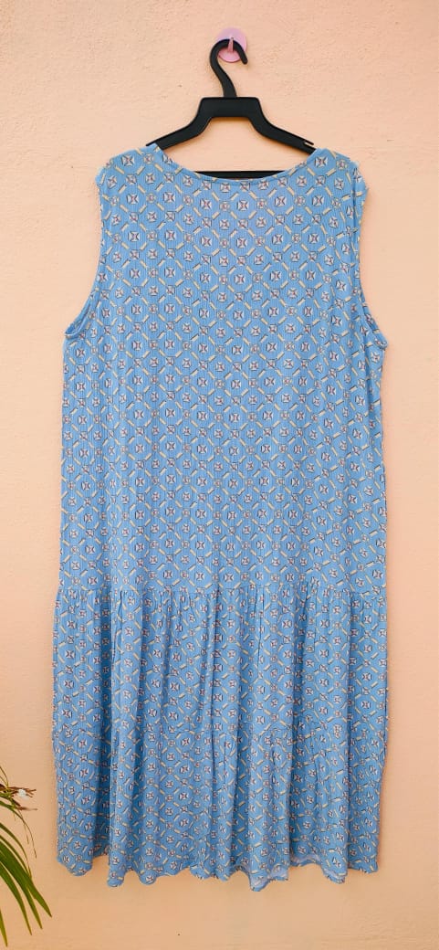 Light Blue Printed Dress