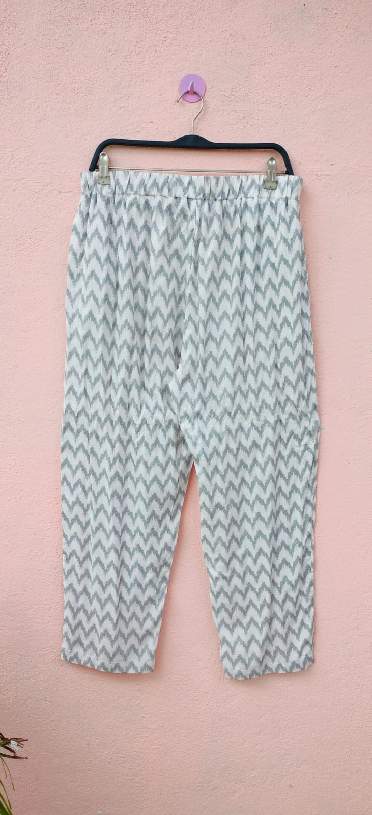 White Zigzag Pant