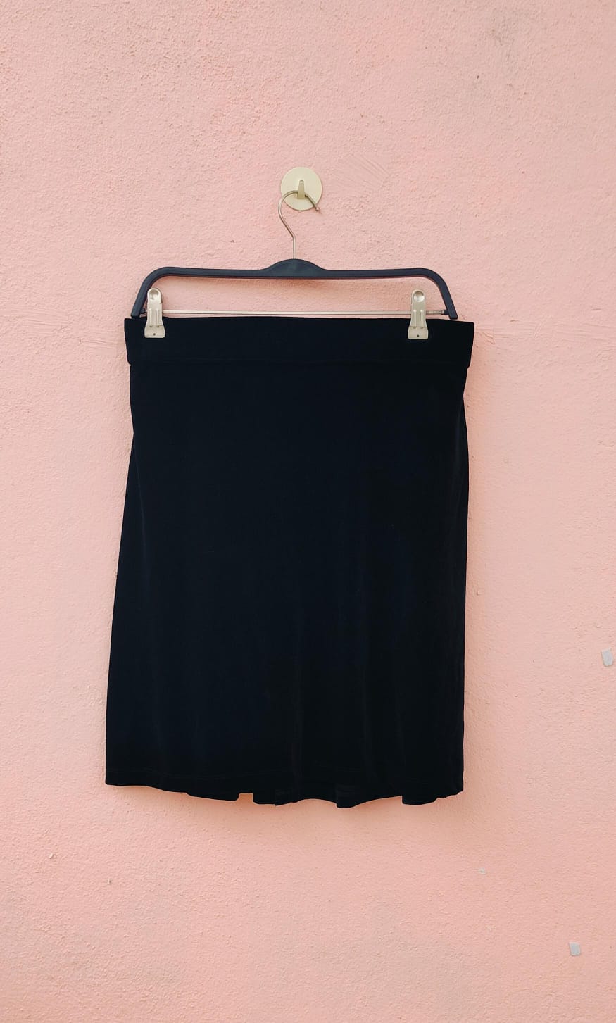 Black Velvet Short Skirt