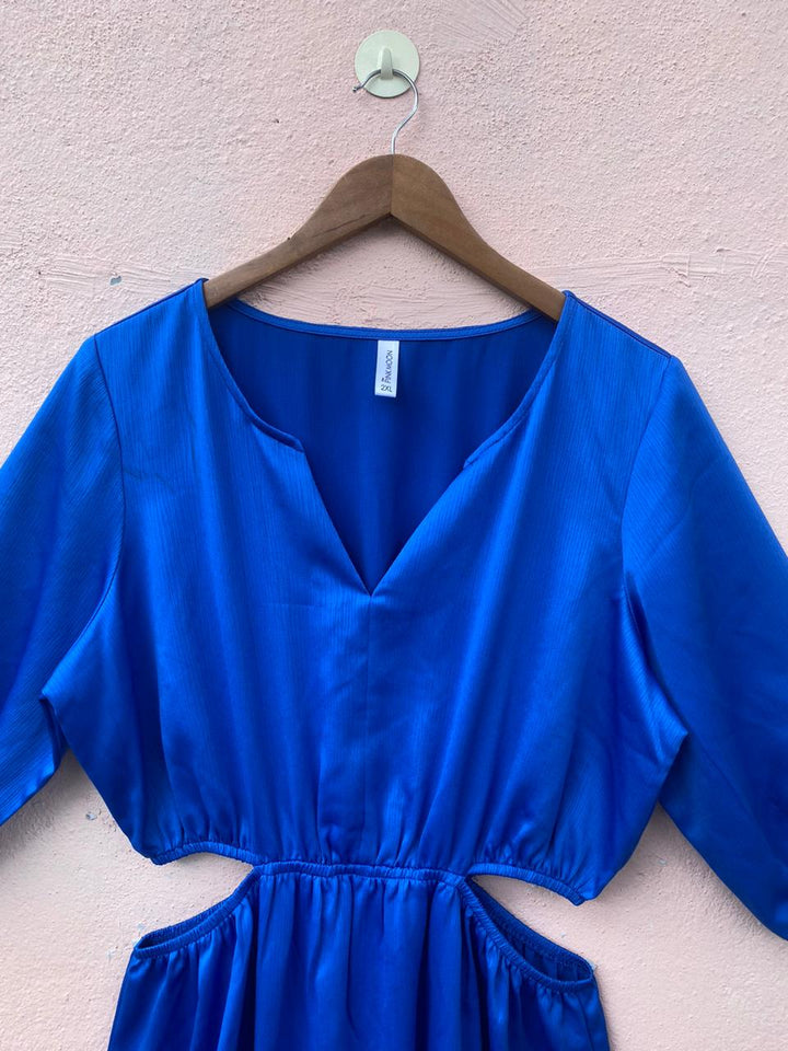 Cobalt cut-out dress