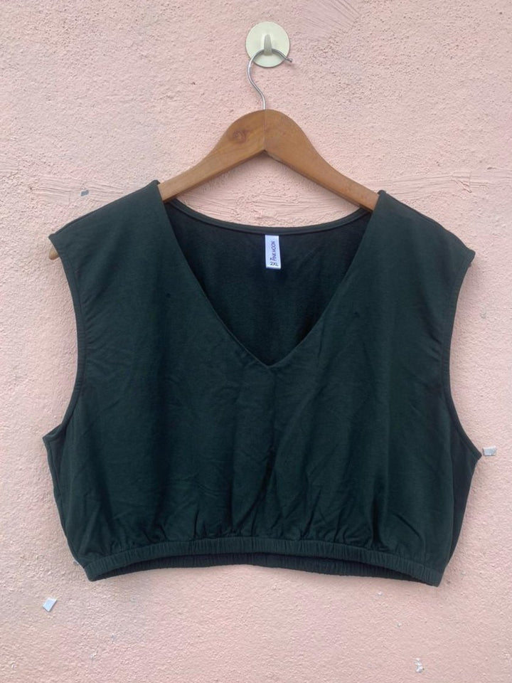 Dark Green crop top