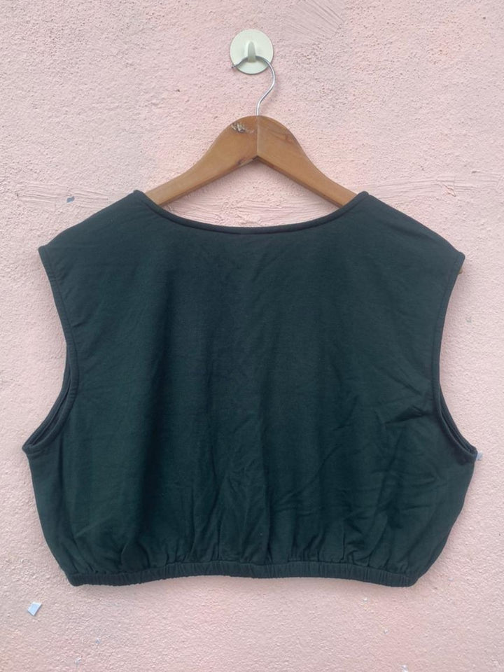 Dark Green crop top