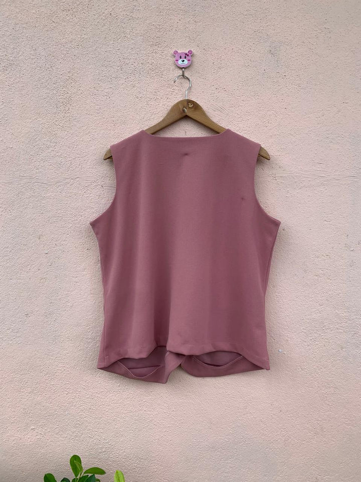 Pink Button Waistcoat