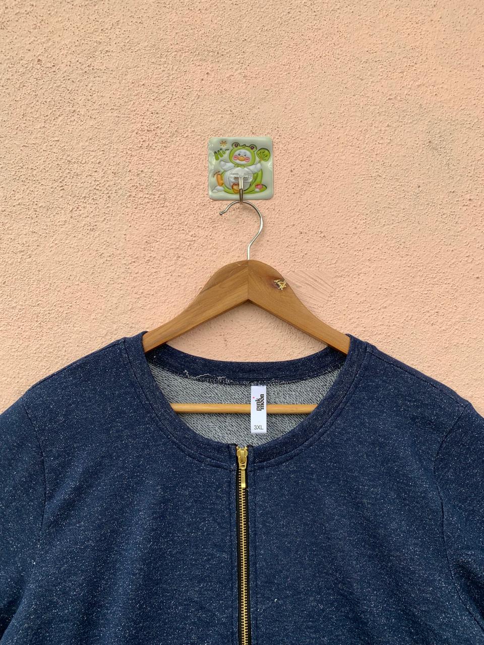 Navy Blue Zip-Up Jacket