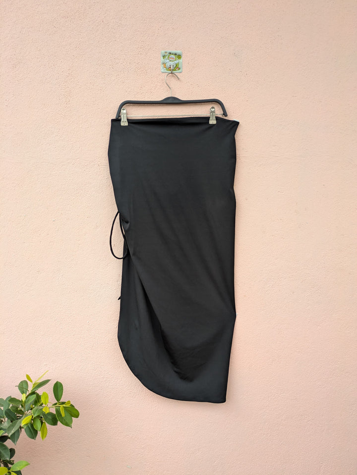 Black Magic Ruched Bodycon Skirt