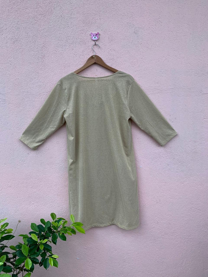 Gold Cowl Dress