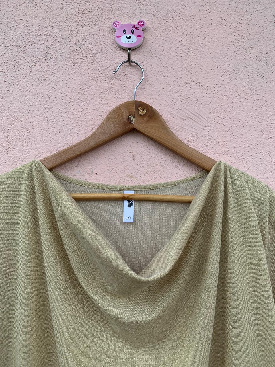 Gold Cowl Dress