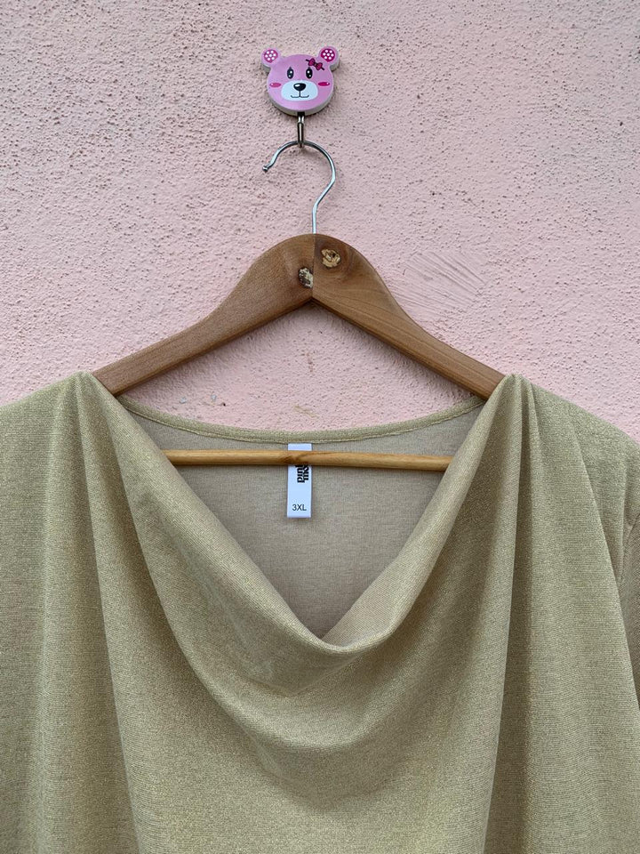 Gold Cowl Dress