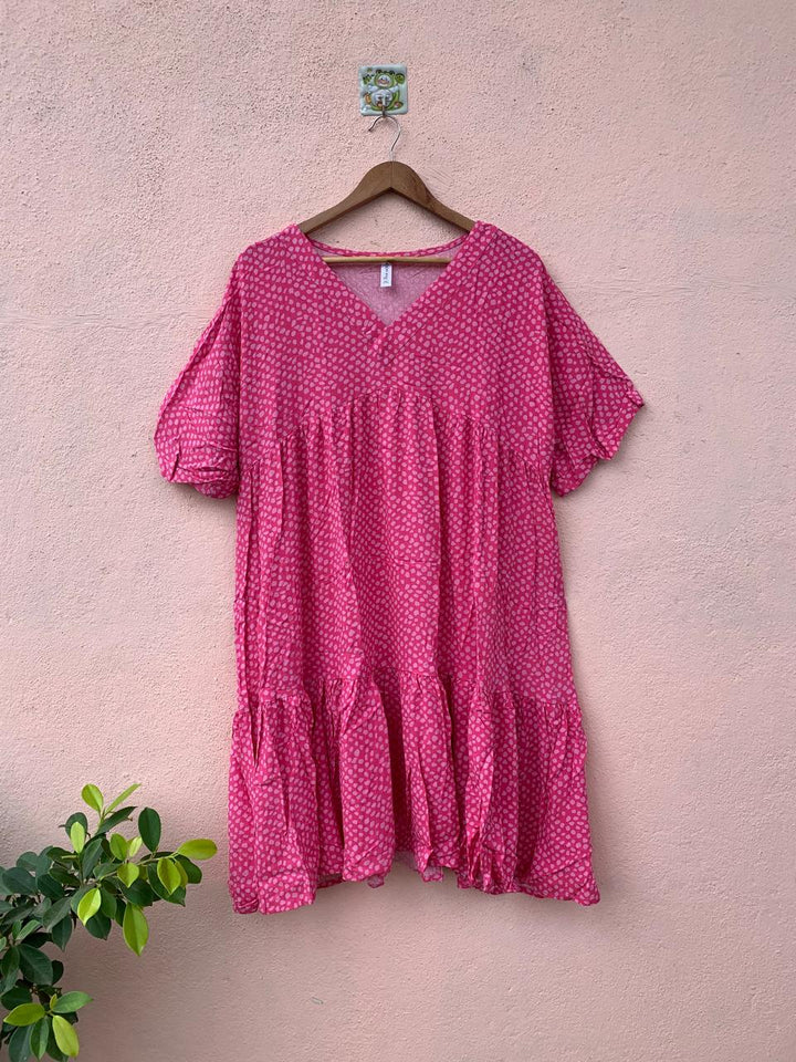 Pink Dotted Dress