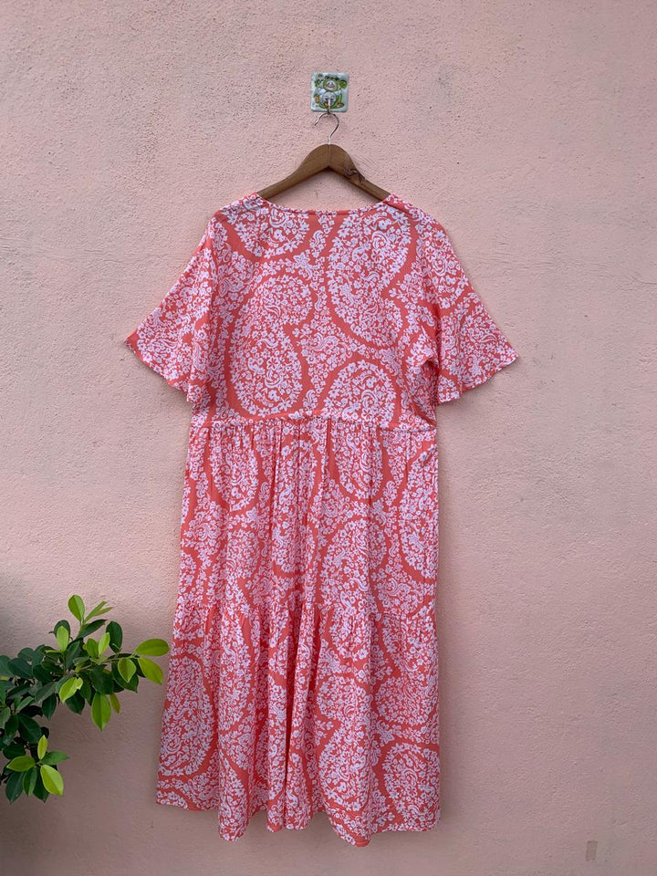 Orange Bloom Printed Dress