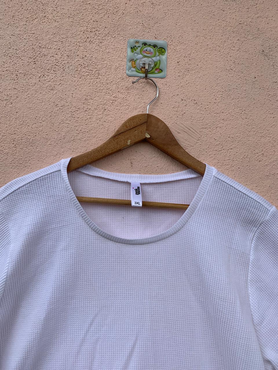Classic White Round Neck T-Shirt