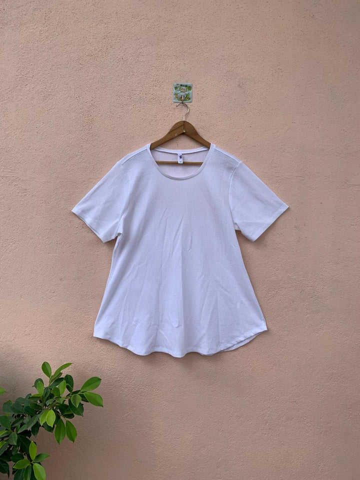 Classic White Round Neck T-Shirt
