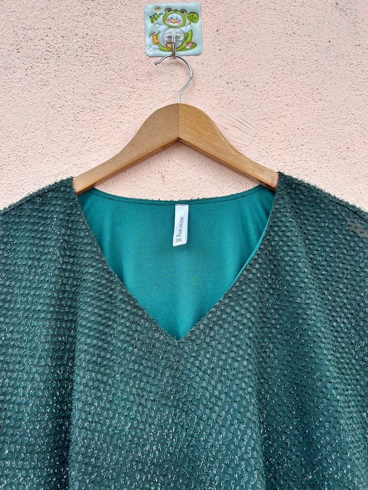 Emerald Glow Shimmer Top