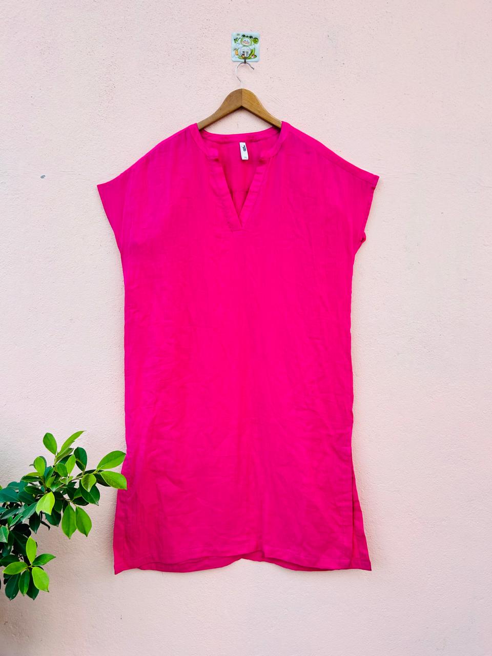 Blush Charm V-Neck Dress