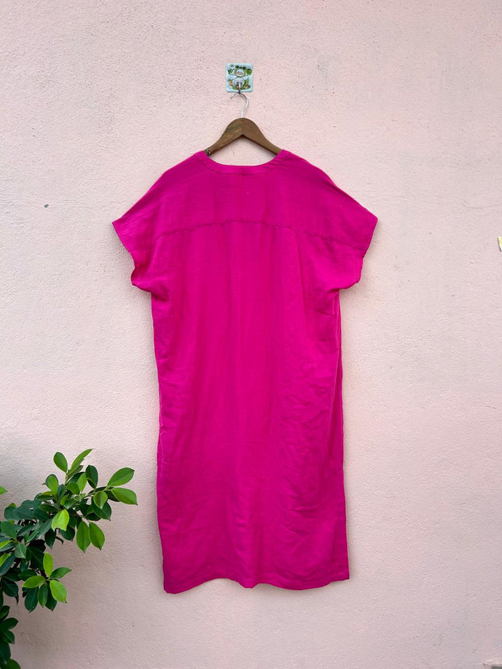Blush Charm V-Neck Dress