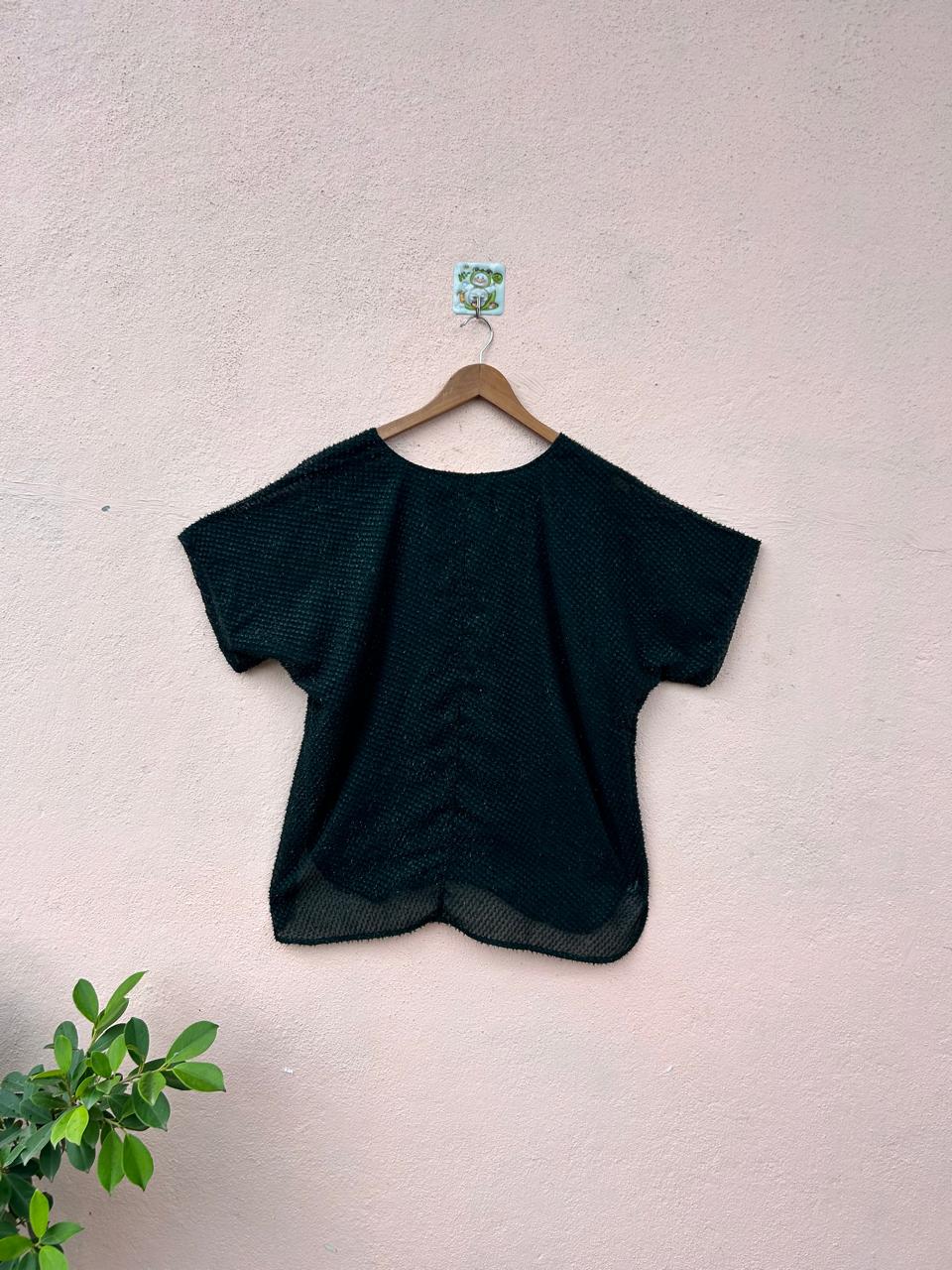 Emerald Glow Shimmer Top