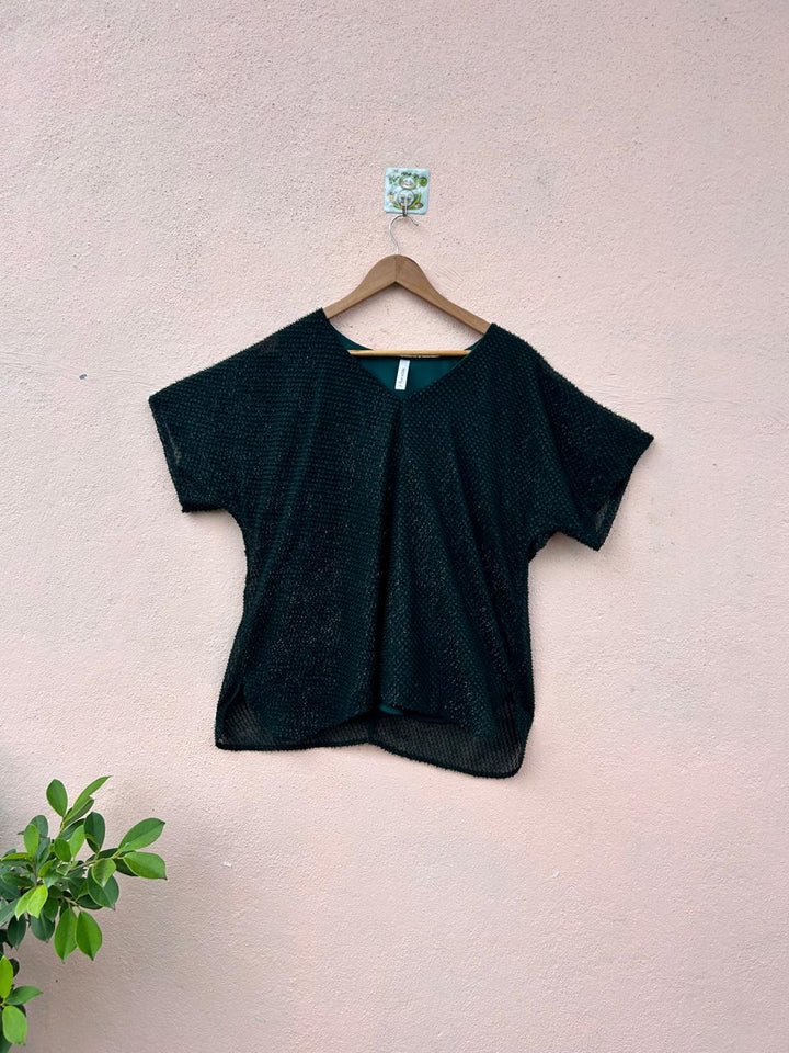Emerald Glow Shimmer Top