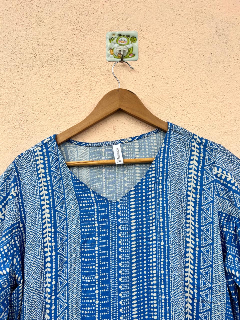 Indigo Flair V-Neck Dress