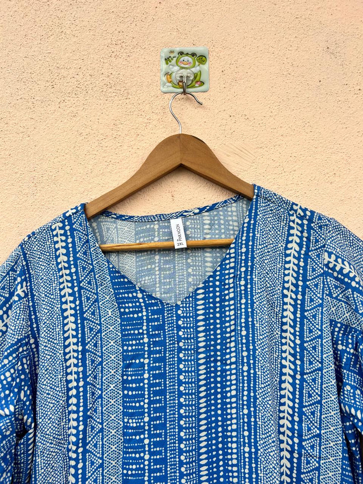 Indigo Flair V-Neck Dress