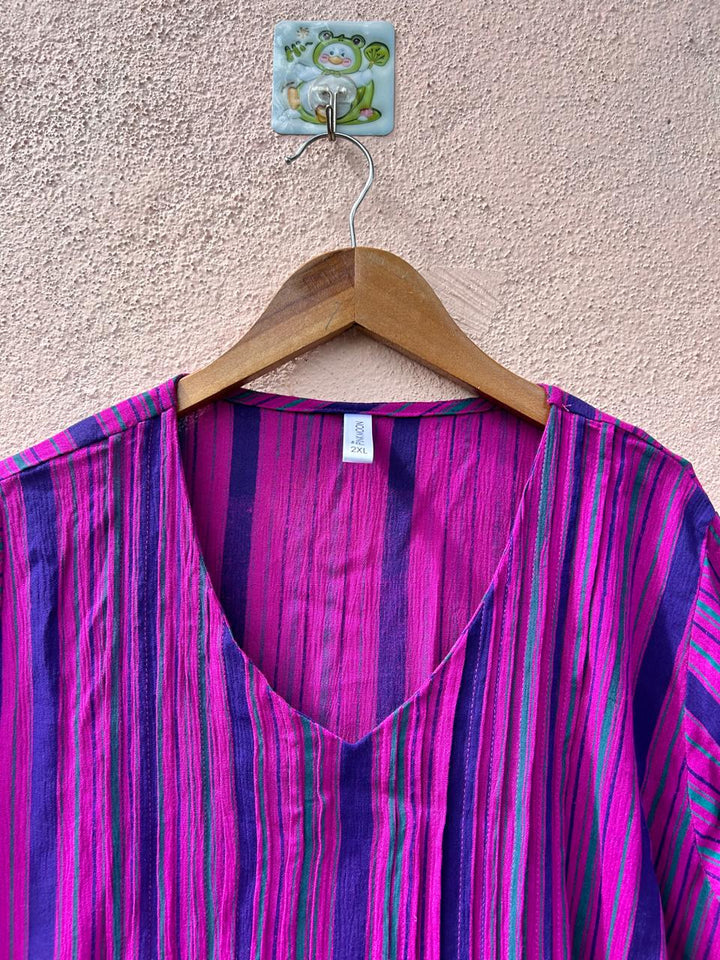 Violet Whisper V-Neck Dress