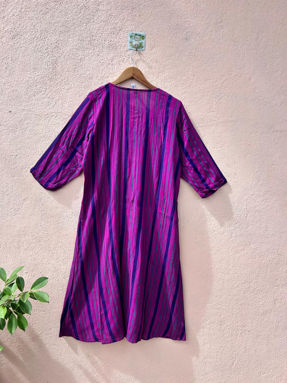 Violet Whisper V-Neck Dress