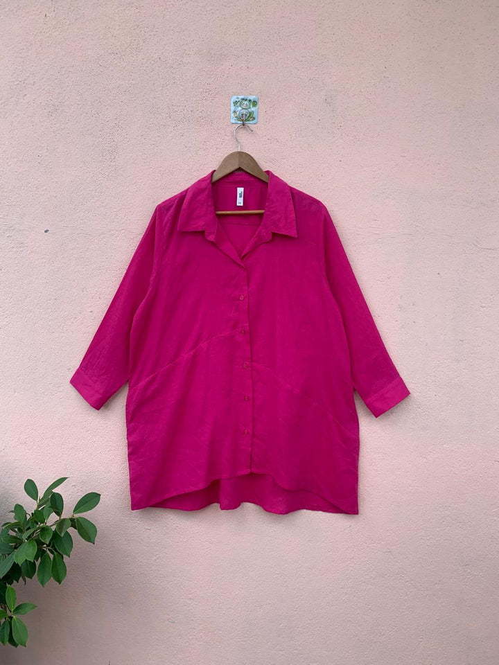 Pink Elegance Button-Down Shirt