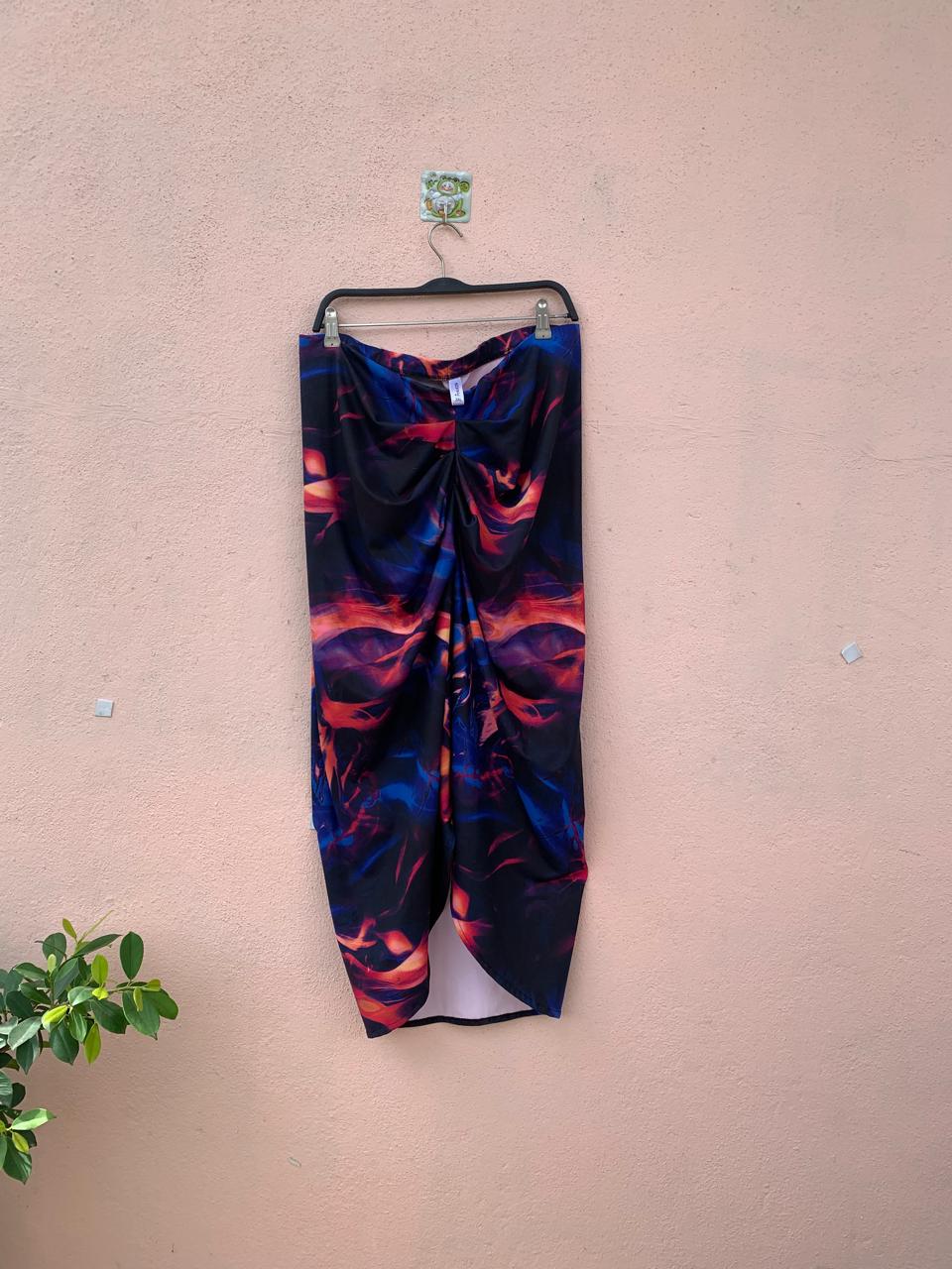 Multi-Color Ruched Skirt