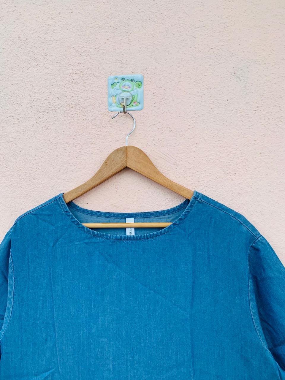 Round Neck Denim Dress