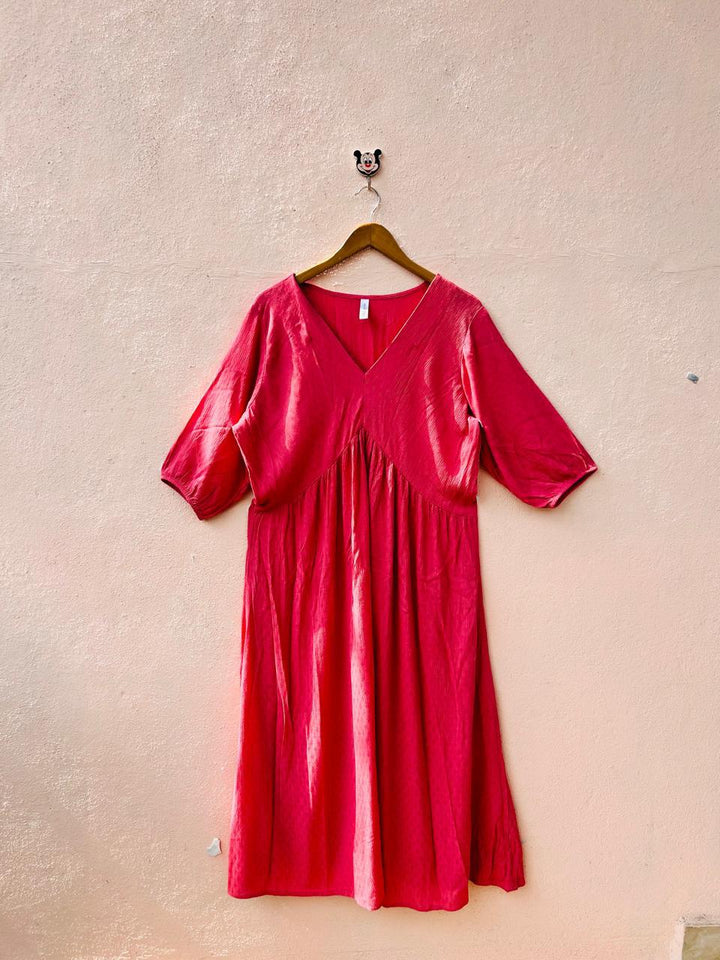 Peach Alia Cut Dress