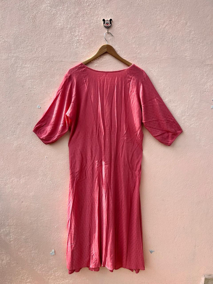 Peach Alia Cut Dress