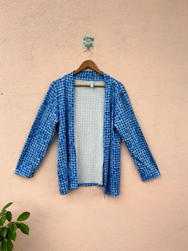 Blue Printed Shrug