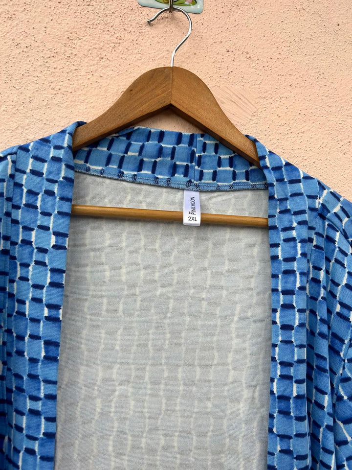 Blue Printed Shrug