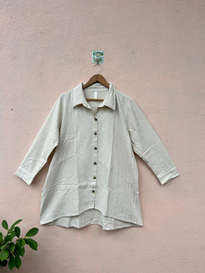 Beige Linen Shirt