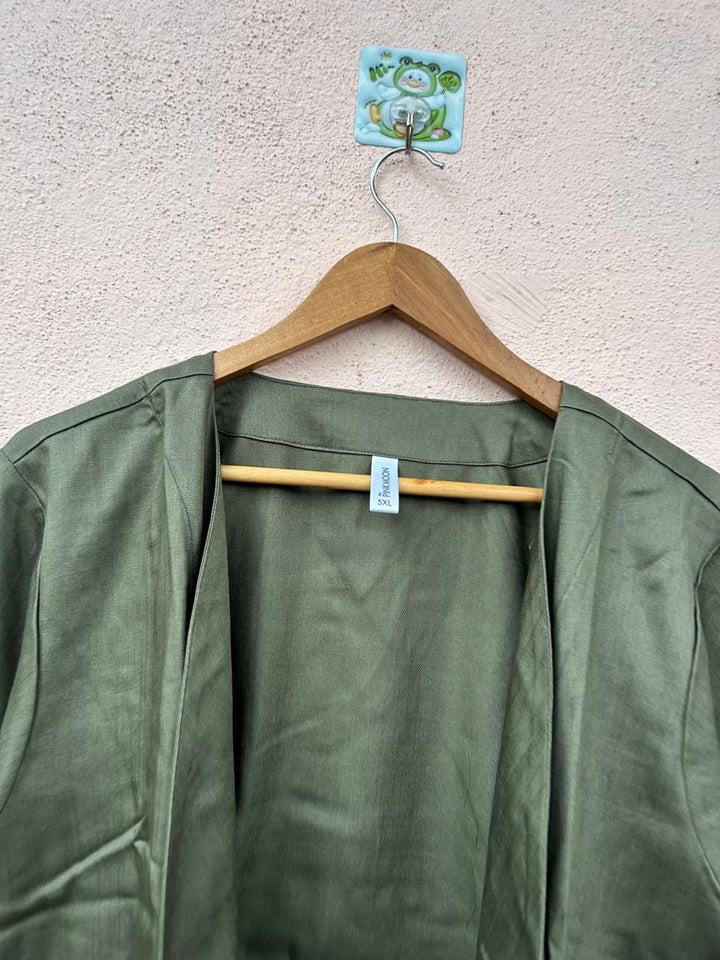 Olive Jacket and Skirt Set (2 Piece)
