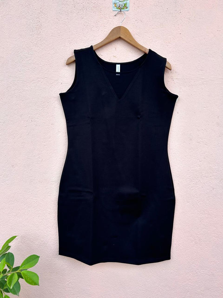 Black Sleeveless Bodycon Short Dress