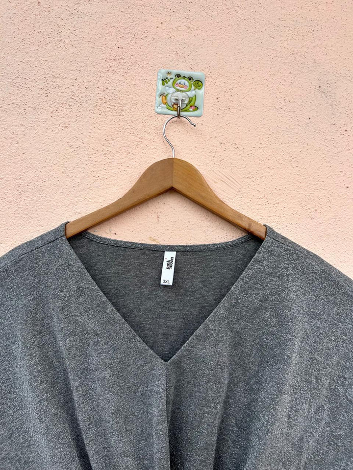 Grey Shimmer Knot Dress