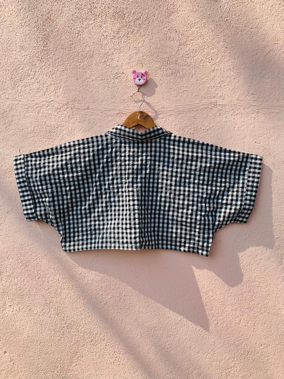 Check Crop Top