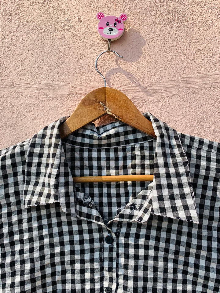Check Crop Top