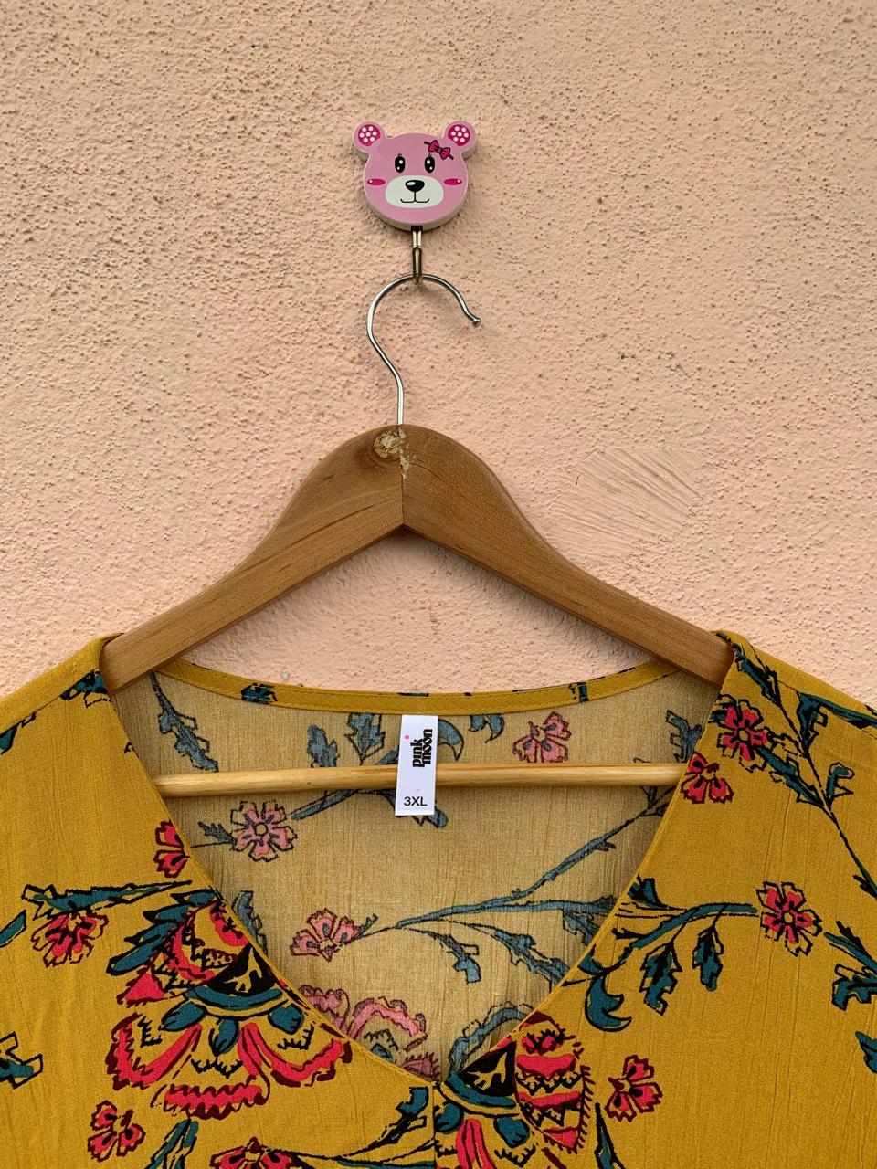 Yellow Printed Maxi Dress