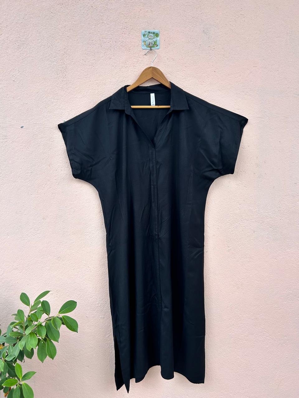 Black Collared Dress